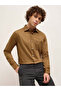 Men's Brown Tailored Fit Solid Formal Shirt for Every Occasion - 7