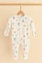 Newborn Baby Booties Cotton Snap Rompers 0-3 Months (Baby Girl Boy Newborn) - 3