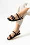 Black Strappy Women's Sandals - 2