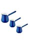 Ebru Enamel Triple Coffee Pot Set (Blue) - 5