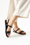 Black Strappy Women's Sandals - 3