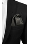 Dark Anthracite Grey Textured Tie and Pocket Square Set – 7 cm - 5