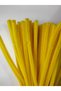 25 Pieces of Yellow Chenille, Feathered Wire Suitable for Flower Making, 30 cm 6 mm - 2