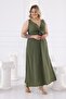 Plus Size Back Tie Detail Elastic Waist Dress - 4