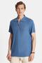 Men's Slim Fit Slim Fit Viscose Zippered Polo Neck Blue T-Shirt - 4