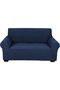 Stretch Fit 2 Seater Sofa Cover Fabric Couch Cover 140-175cm Size Navy