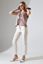 Aust Women's Bow Tie Detailed Textured Vest & Blouse & Cardigan - Beige - 3