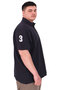 Mode XL Large Size Men's T-Shirt Polo Collar Embroidery Detail U25311 Navy Blue - 2
