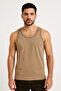 Men's Zero Sleeve Thick Strap Crew Neck Comfort Basic Relaxed Cut Combed Cotton Athlete T-Shirt - 2