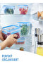 Clip & Close 5-Piece Storage Box Set – Transparent/Blue, Various Sizes - 7
