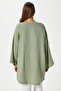 Women's Sandra 100% Cotton Muslin Lace-Up Khaki Kimono - 4