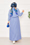 Jacket Dress Denim Hijab Set Snow Wash - 5