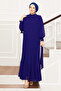 Organza Hijab Dress with Sleeves - 3