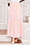 Elastic Waist, Gathered Hem, Hijab Skirt, Powder Color - 3