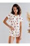 Cherry Patterned Super Soft Pajama Set - 5
