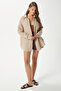 Women's Tilda 100% Cotton Muslin Oversize Beige Shirt - 7
