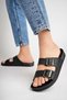 Uway men's double buckle orthopedic daily slipper