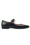 2511501Y Genuine Leather Belted Closed Toe Stylish Ballet Shoes - 4