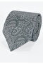 Light & Dark Gray Paisley Microfiber Tie and Handkerchief Set - 7 cm Modern Cut