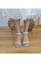 White Mother-Of-Pearl Summer Glitter Piping Heel Sandals Shoes - 3