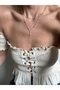 Imported Gold Double Row Mercy Y Necklace - 4