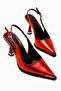 Vita Red Stone Detailed Closed Front Heeled Women's Shoes - 2
