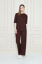 Women's Plain Oversize Modal Fabric Short Sleeve Tracksuit Set