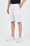 Men's White Comfort Fit Linen Shorts & Bermuda - 3