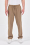 Men's Earth Color Elastic Waist 100% Cotton Trousers