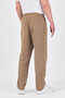 Men's Earth Color Elastic Waist 100% Cotton Trousers - 6