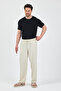 Men's Stone Color Elastic Waist 100% Cotton Monaha Pants - 5