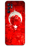 Oppo Reno 6 Compatible Turkish Flag Patterned Phone Case + Screen Protector - 5847
