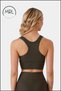 Women's Khaki Color Sports Bra with Pad Lycra Supportive Water Sports Running Fitness Dance Sports Bra - 4