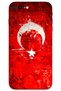حافظة هاتف متوافقة مع iPhone 8 Plus بنمط العلم التركي + واقي شاشة - 5847