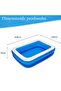 Rectangular Inflatable Outdoor Pool, 200x150x50 Cm, Blue/White - 5