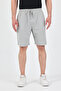 Men's Gray Relaxed Fit Linen Shorts & Bermuda