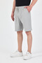 Men's Gray Relaxed Fit Linen Shorts & Bermuda - 3