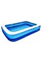 Rectangular Inflatable Outdoor Pool, 200x150x50 Cm, Blue/White