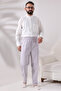 Men's Stone Relaxed Cut Elastic Waist Linen Hajj and Umrah Shalwar Pants - 6