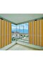 Gencer Home Balcony Curtain with Lace-Up Size Options Yellow Thick Stripes - 4