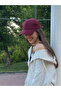 Adjustable Basic Unisex Claret Red Plain Sports Hat - 7