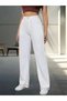 Kayla White Palazzo Super High Waist Wide Leg Jeans Lycra Loose Leg Denim Jeans - 4