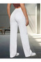 Kayla White Palazzo Super High Waist Wide Leg Jeans Lycra Loose Leg Denim Jeans - 2