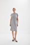Women's Relaxed Cut Biscuit Neck Combed Cotton Dress