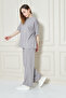 Women's Plain Oversize Modal Fabric Short Sleeve Tracksuit Set - 5