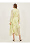 Women Elegant Yellow A-Line Maxi Dress - 5