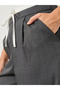 Side Tape Double Boxer Waistband Wide Leg Tailored Pants - 3