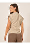 High Neck Sleeveless Top with Belt Detail - 4