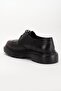 Genuine Leather Men's Classic Shoes Black Thick Sole Tied - 5