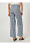 بنطلون مسطح من الأمام ومربعات مع حلقات للحزام - 4